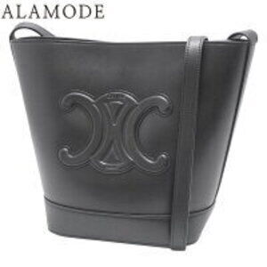 Celine Bucket Cuir Triomphe Shoulder Bag Black Calfskin
